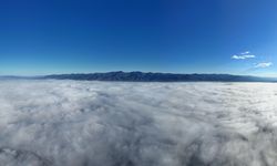 Tokat'ta sis bulutu havadan görüntülendi