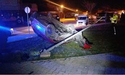 Çorum'da otomobil takla attı, sürücü ağır yaralandı