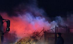 Karabük'te samanlık yangını