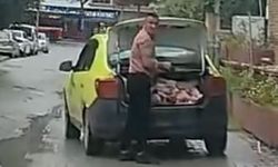 Taksinin bagajında et sevkiyatı yapan işletmeye ceza