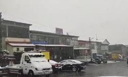 Gerede'de kar yağışı etkili oldu