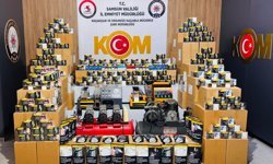 İş yerinin mutfağındaki gizli bölmede 1 milyon kaçak makaron ele geçirildi