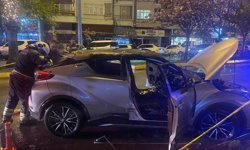 Samsun'da park halindeki otomobil yandı