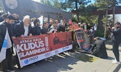 Zonguldak'ta Gazze'ye destek, İsrail'e tepki eylemi