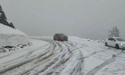 Macahel Geçidi, mayıs karı ile beyaza büründü