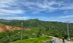 Ordu'da heyelan kamerada