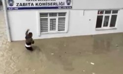 Sel sularına kapılan kediyi boğulmaktan kurtardı