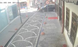 Tokat'ta cip ile motosikletin çarpıştığı kaza kamerada