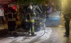 Çorum'da otomobil yangını