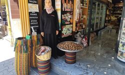 'Sakar' kedinin devirdiği cevizleri hep birlikte topladılar