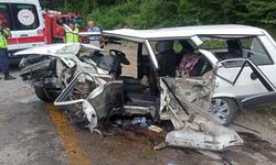 TIR ile otomobil çarpıştı: 2 ölü, 1 ağır yaralı (2)