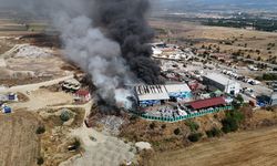 Bolu'da geri dönüşüm tesisinde yangın
