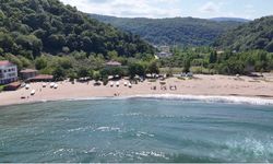 Göçkündemirci Plajı dronla görüntülendi