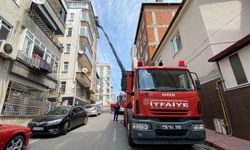 Samsun'da 6 katlı binanın çatısındaki yangın söndürüldü