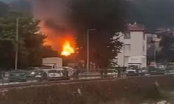 Samsun'da bir depoda yangın