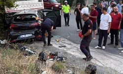 Yan yola düşüp, TIR'a çarpan otomobilin sürücüsü yaşamını yitirdi