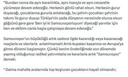 Yüksel Yıldırım: Samsunspor'da artık kupalar kazanma ve Avrupa'ya gitme dönemi başladı