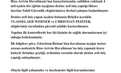 Gürcistan'dan kalkan küçük uçak, Rize açıklarında denize acil iniş yaptı (4)
