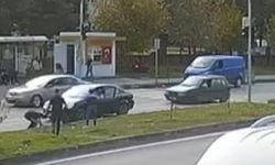 Bisikletli çocuğa otomobil çarptı; kaza kamerada