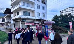 Ordu'da çocuklardan Cumhuriyet Bayramı kutlaması