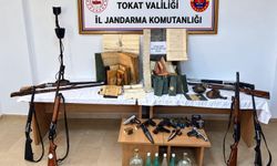 Tokat'ta silah ve tarihi eser operasyonu