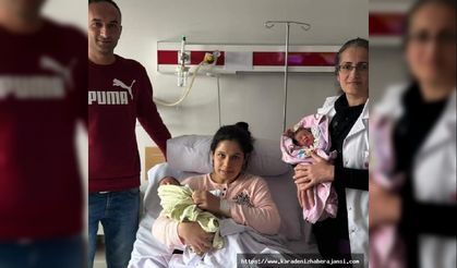 Gaziantep'ten geldiği Ordu'da ikizlerini dünyaya getirdi