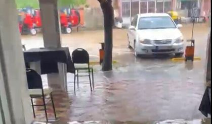Düzce'de sağanak; ev ve işyerlerini su bastı