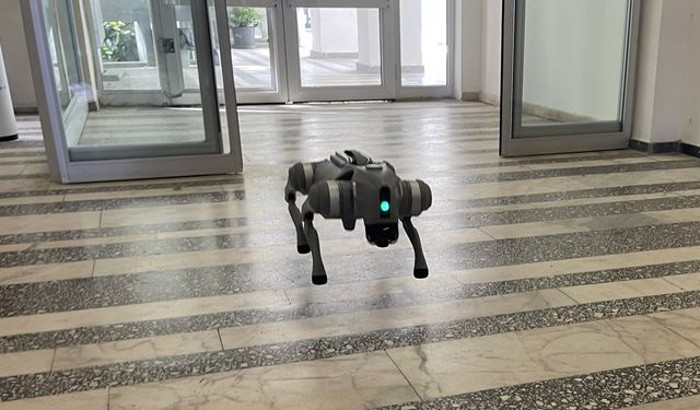 KTÜ’de deprem sonrası hasarlara yapay zeka destekli robotik köpek