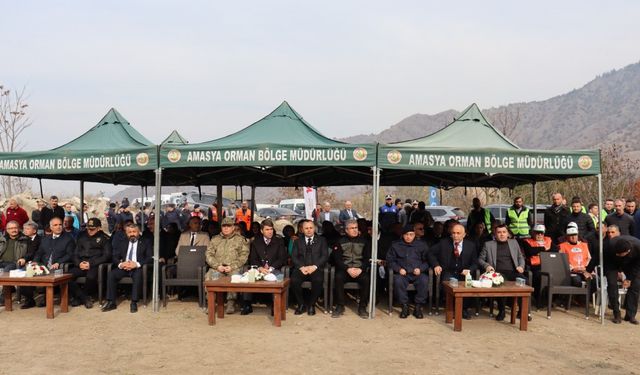 Amasya’da Milli Ağaçlandırma Günü’nde bin fidan toprakla buluştu