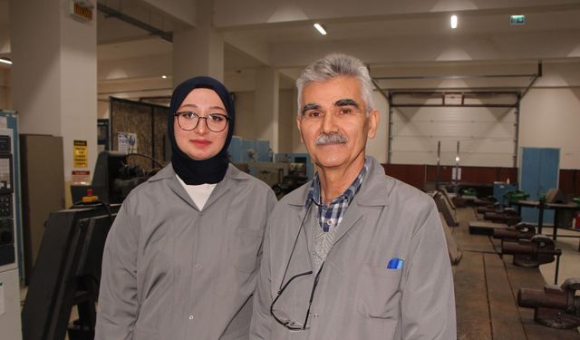 Makine bölümünün tek kız öğrencisi Nisa Nur'un hayali mühendis olmak