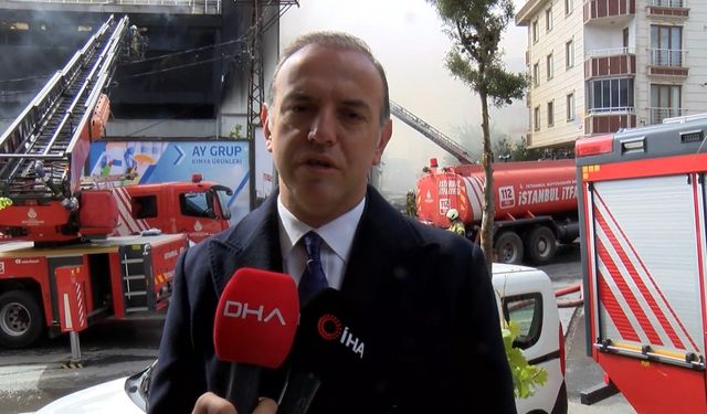 İstanbul- Sancaktepe'de iş merkezinde yangın -4 / Aktüel görüntüyle