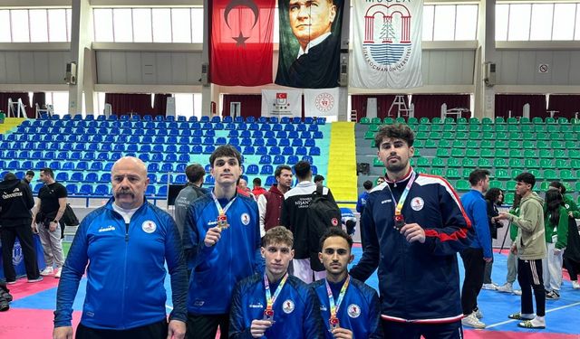 OMÜ’lü sporculardan taekwondo şampiyonasında büyük başarı