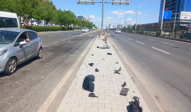 Refüje çarpan otomobil takla attı: 1 yaralı