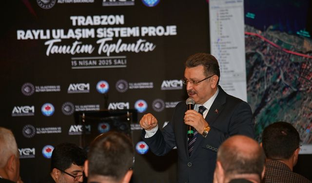 Trabzon'da raylı sistem için ilk kazma bu yıl sonunda vurulacak