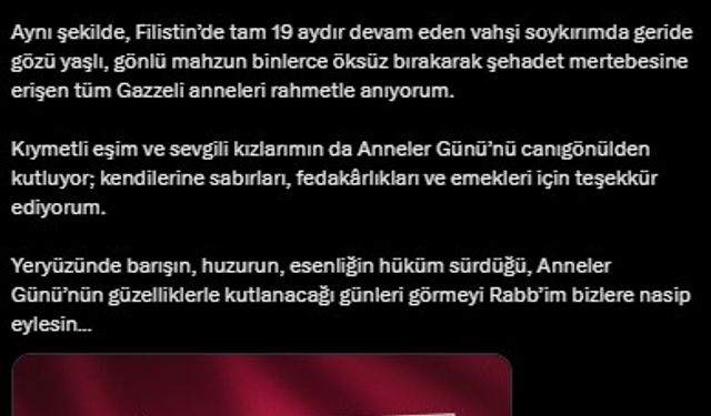 İstanbul - Cumhurbaşkanı Erdoğan'dan anneler günü mesajı