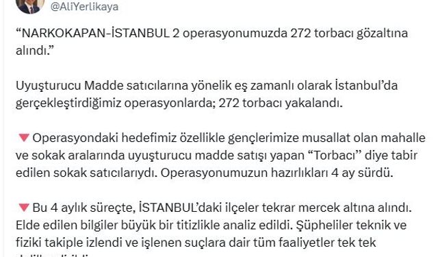 İstanbul- 'Narkokapan-İstanbul 2' operasyonunda 272 torbacı gözaltına alındı / Haber eklendi