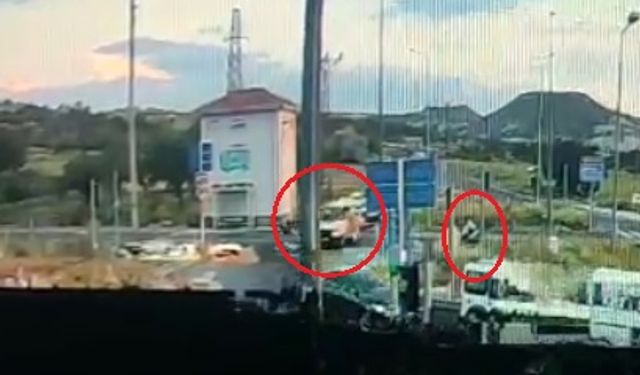 Nevşehir'de minibüsle çarpışan motosikletli öldü; kaza kamerada