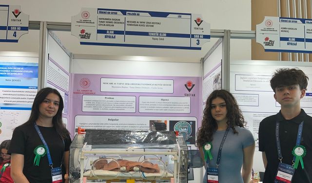 Öğrencilerden yenidoğan ölümlerini azaltmaya yönelik yapay zeka destekli kuvöz