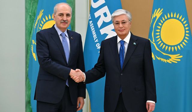 TBMM Başkanı Kurtulmuş, Kazakistan Cumhurbaşkanı Tokayev tarafından kabul edildi