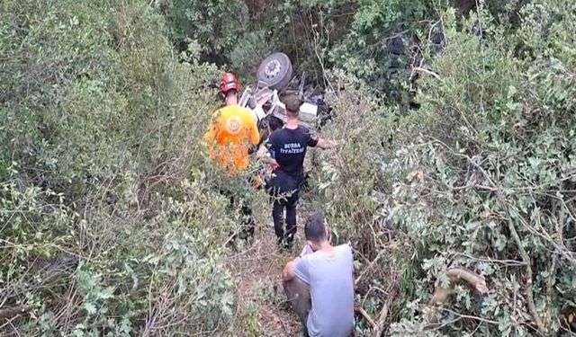 Bursa'daki orman yangını 4'üncü gününde; yanan alanlar dronla görüntülendi (3)