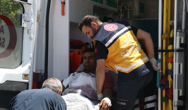 Çim biçme makinesine kolunu kaptırdı, ambulans helikopterle sevk edildi
