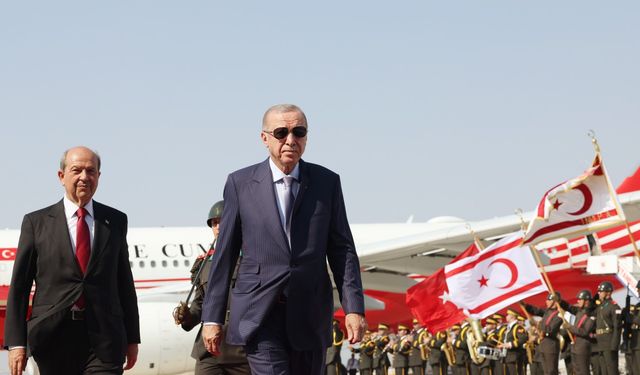 Cumhurbaşkanı Erdoğan, KKTC'de / Video eklendi