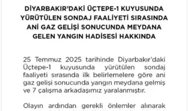 Diyarbakır’da petrol kuyusundaki patlamada yaralanan 7 kişiden 4’ü taburcu oldu