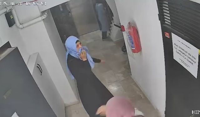 3 kadının dairedeki hırsızlık girişimi kamerada
