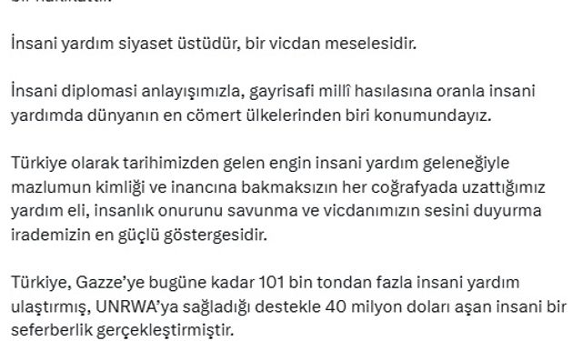 Cumhurbaşkanı Erdoğan: 300 milyondan fazla insan temel insani ihtiyaçlardan yoksun