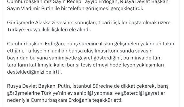 Cumhurbaşkanı Erdoğan, Putin ile görüştü