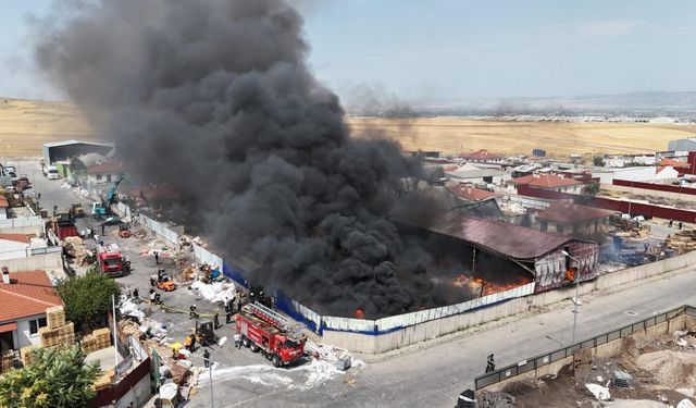 Eskişehir’de fabrikada çıkan yangın, 2 fabrikaya daha sıçradı / Ek fotoğraflar