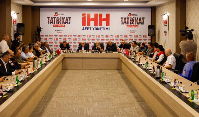 İHH 5'inci Ulusal Afet Yönetimi Tatbikatı basın toplantısı düzenledi