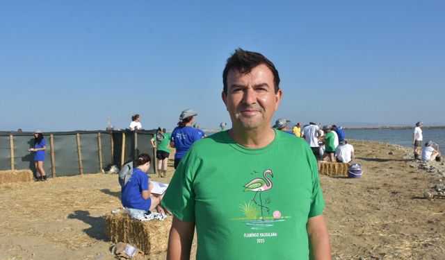 İzmir'de halkalanan yavru flamingolar takip edilecek