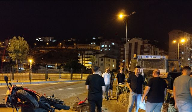 Kayseri’de traktöre arkadan çarpan motosikletin sürücüsü öldü